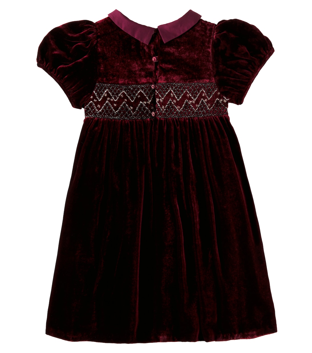 Kleid Blossom aus Samt mit Satin | Bonpoint