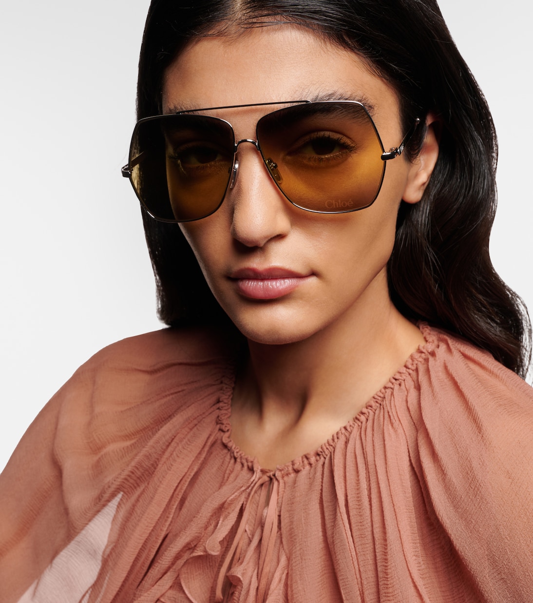 Occhiali da sole quadrati CHLOÉ Aly per giovani trendy