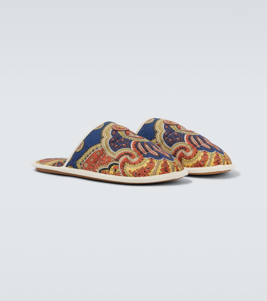 Mules en jean à motif cachemire | Valentino Garavani