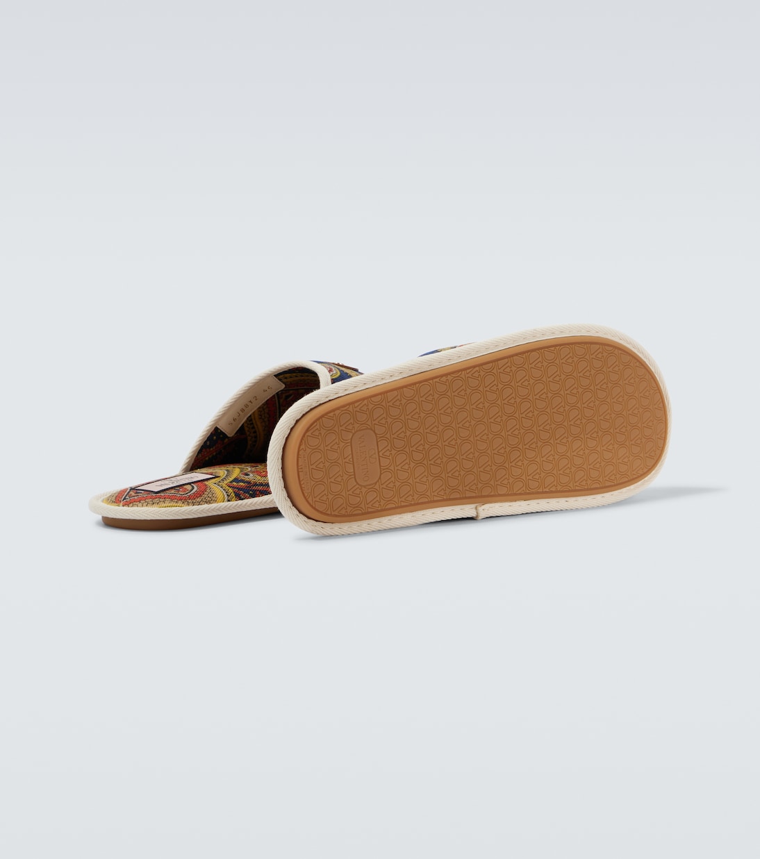 Mules en jean à motif cachemire | Valentino Garavani
