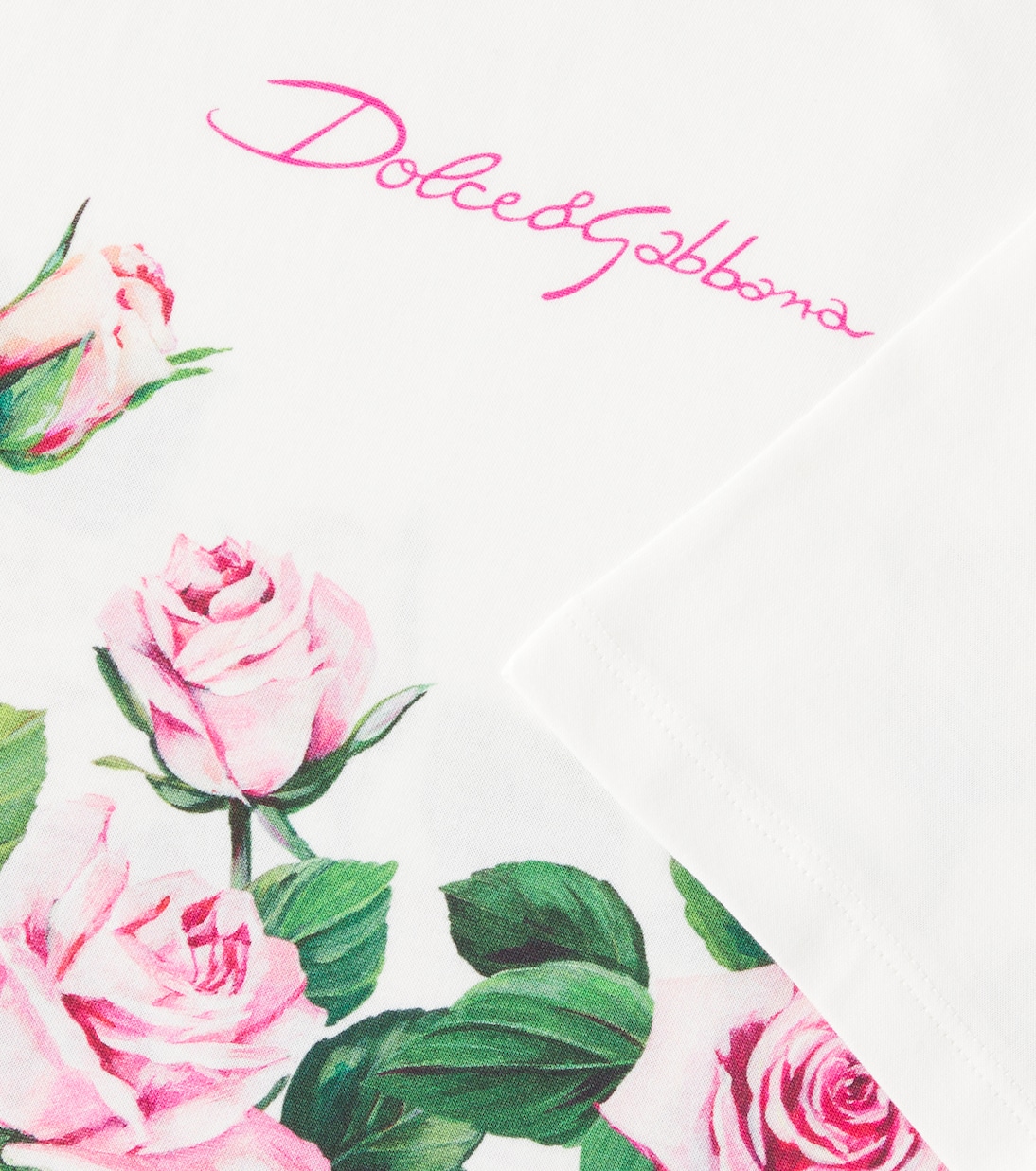 T-shirt en coton à fleurs | Dolce&Gabbana Kids