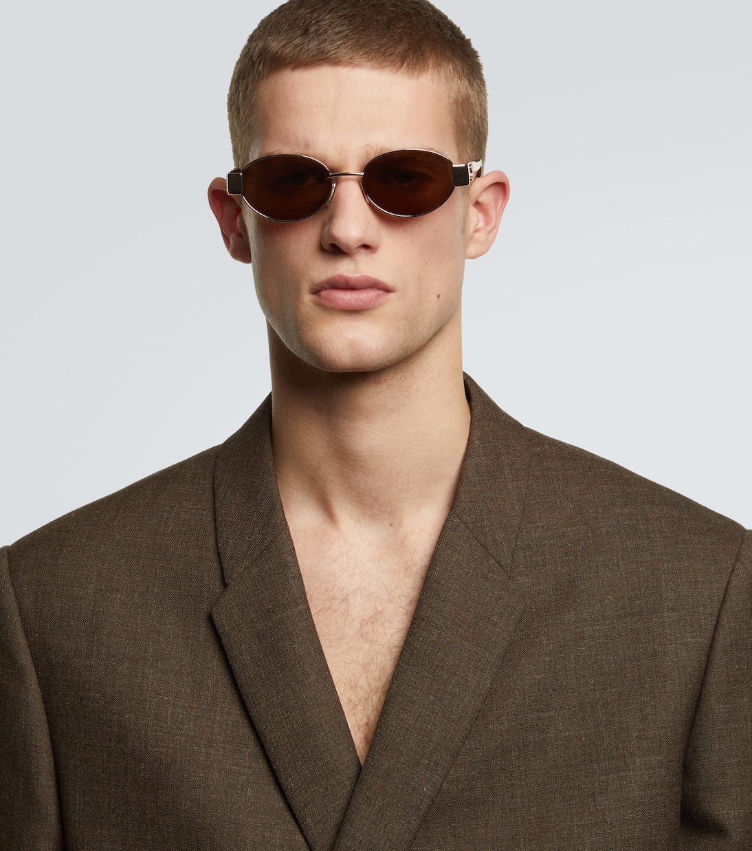 Ovale Sonnenbrille Triomphe Metal 01 | Celine Eyewear