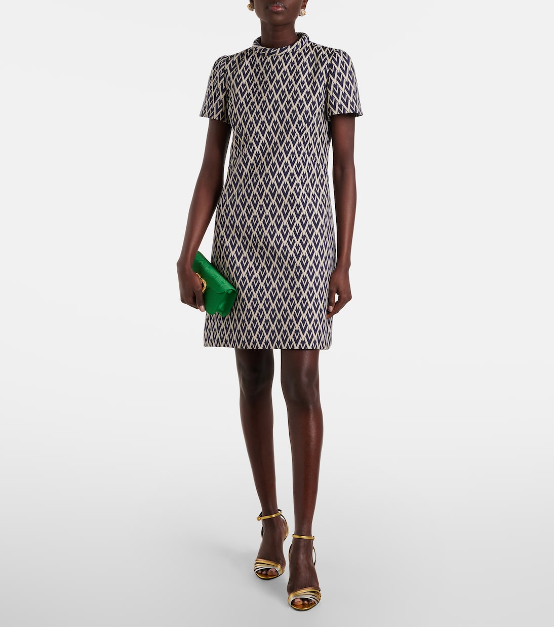 Wool jacquard minidress | Valentino