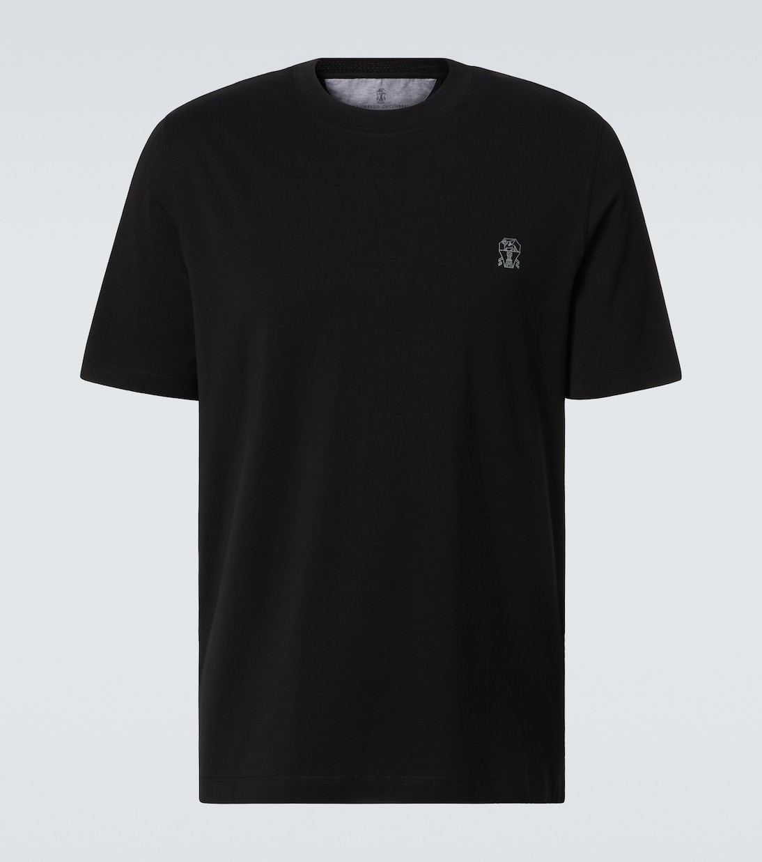 Camiseta de jersey de algodón con logo | Brunello Cucinelli