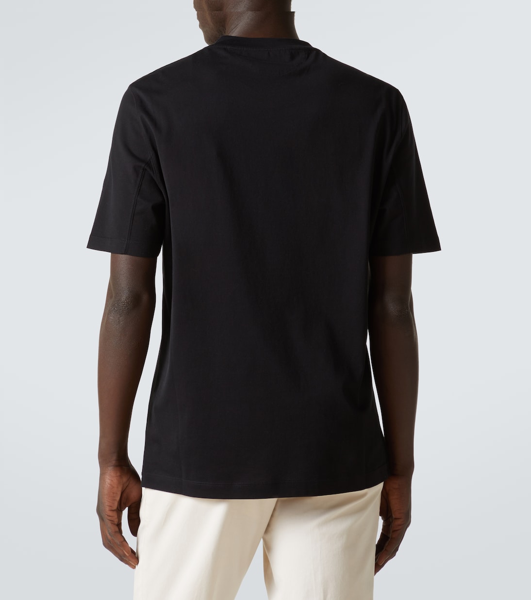 Camiseta de jersey de algodón con logo | Brunello Cucinelli
