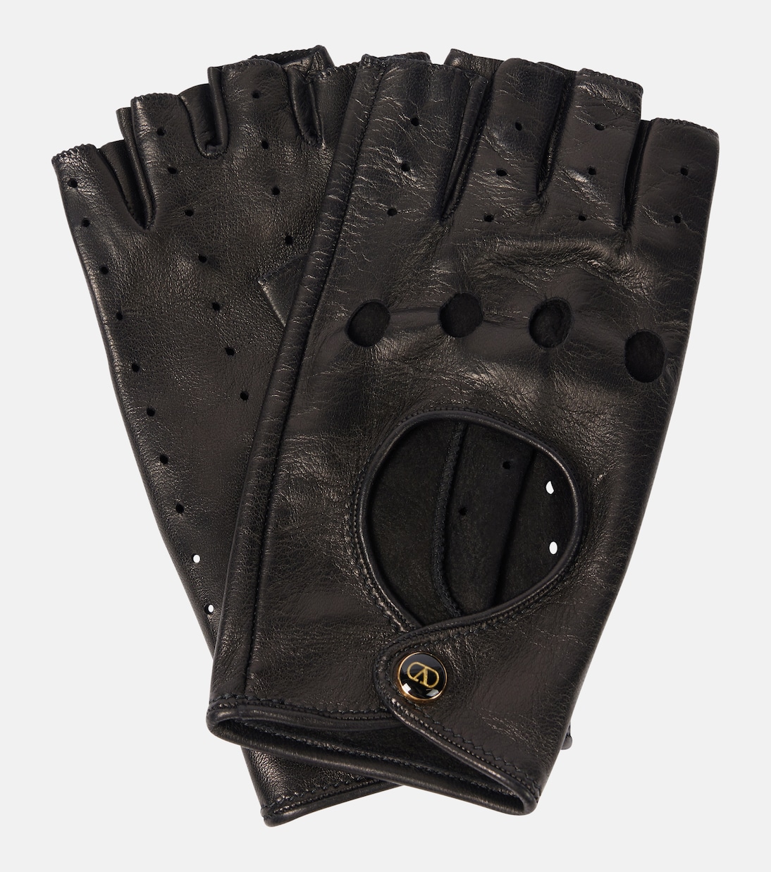 Leather fingerless gloves | Valentino Garavani