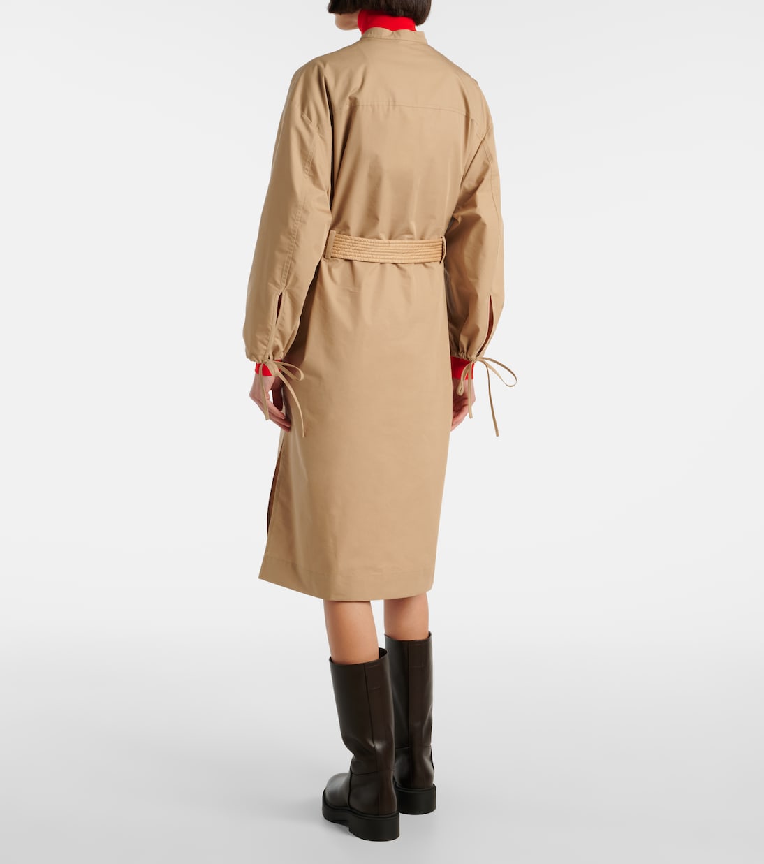 Abito midi in popeline di misto cotone | Moncler