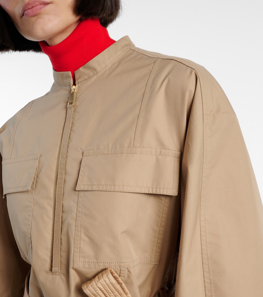 Abito midi in popeline di misto cotone | Moncler