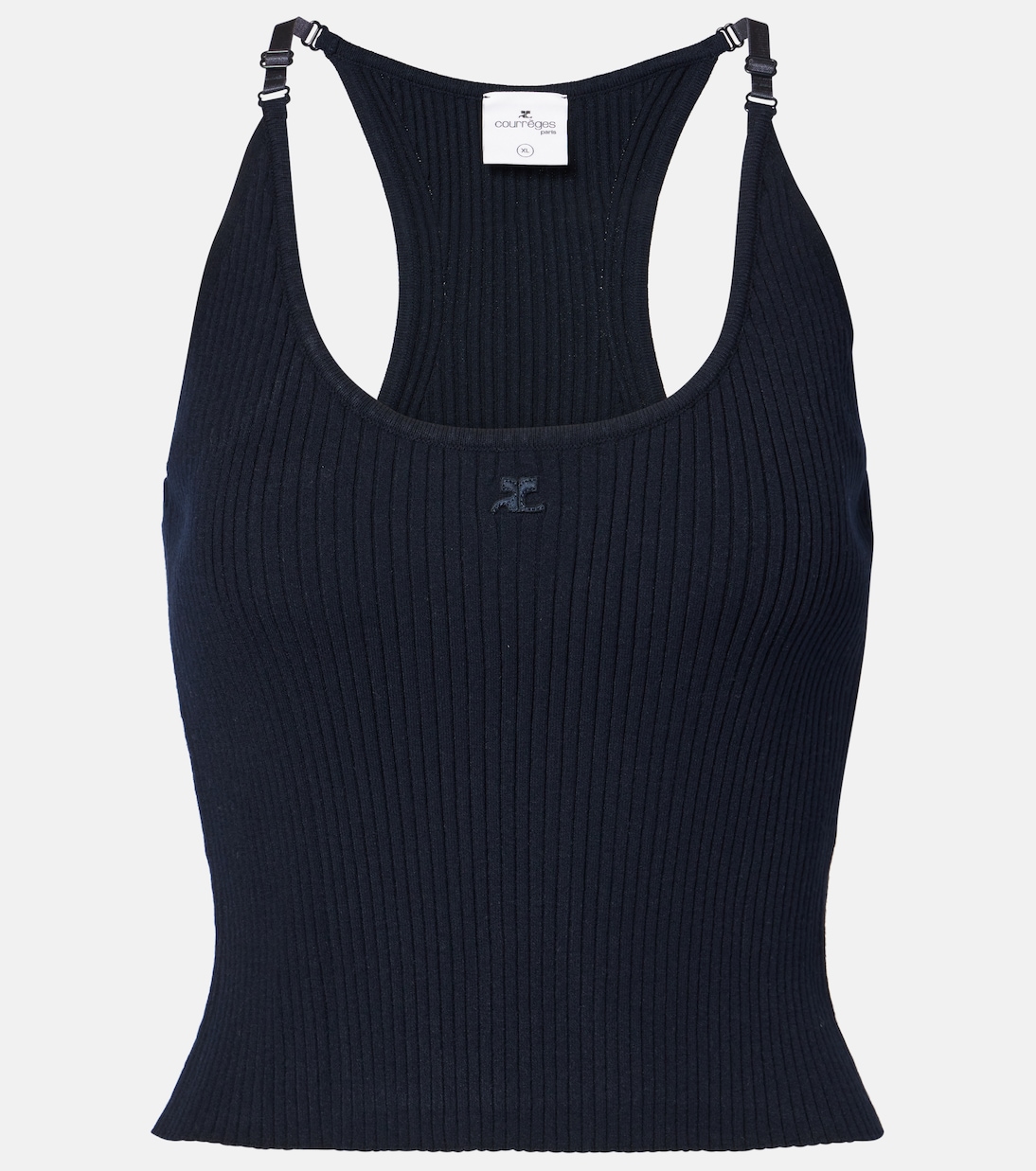 Top in maglia a coste con logo | Courrèges