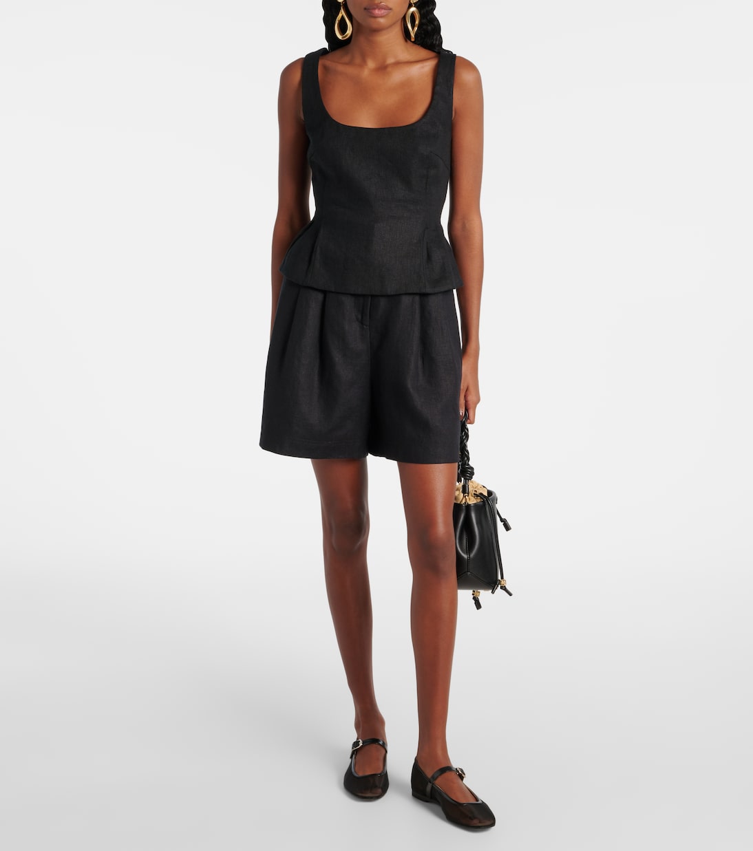 Rosalie peplum linen top | Posse