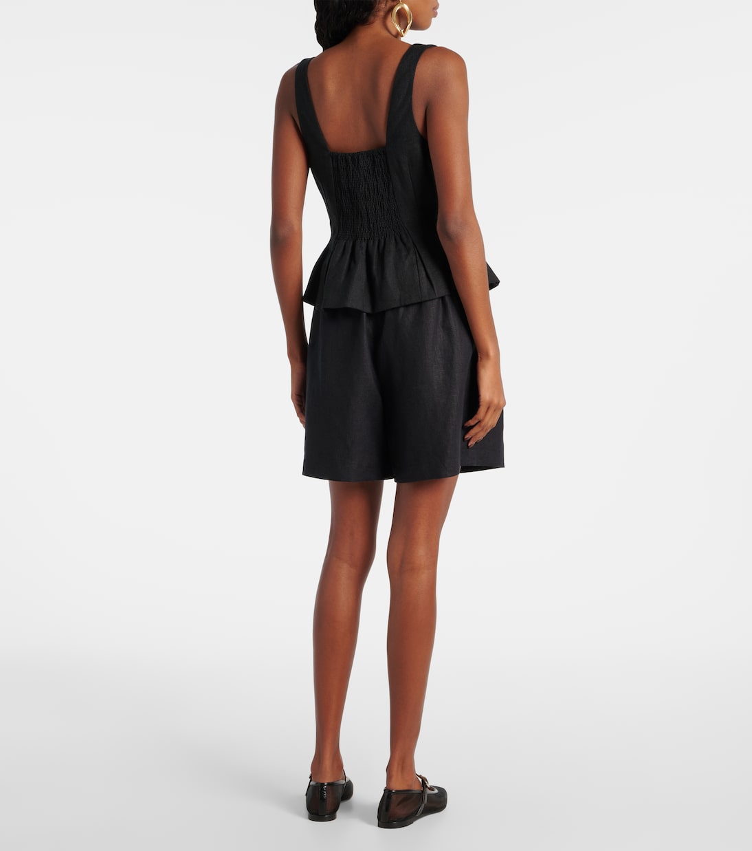 Rosalie peplum linen top | Posse