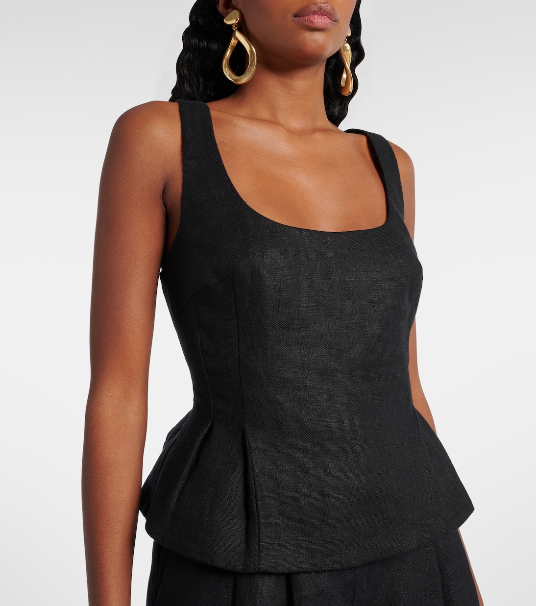 Rosalie peplum linen top | Posse