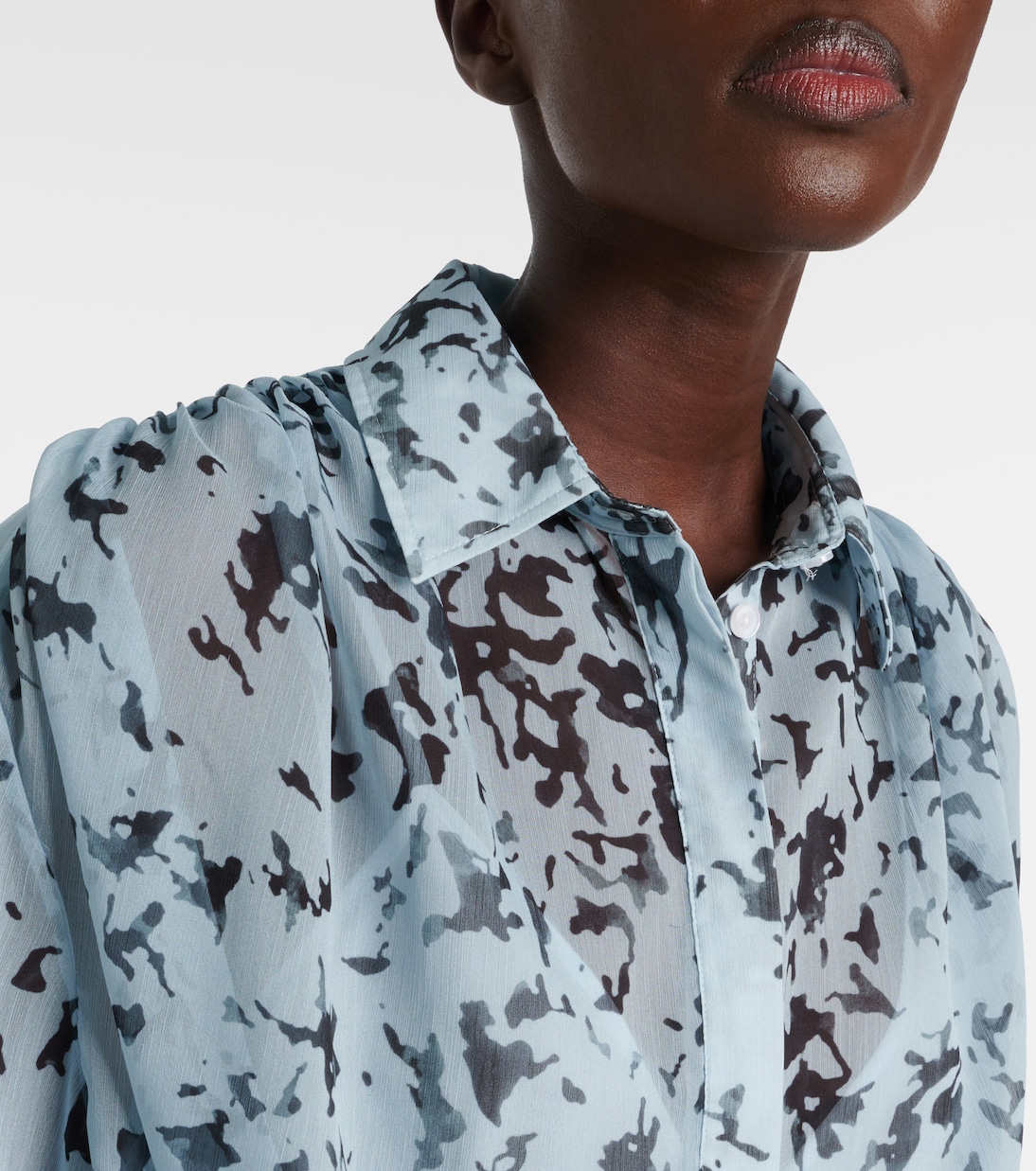 Jones printed chiffon shirt dress | Proenza Schouler