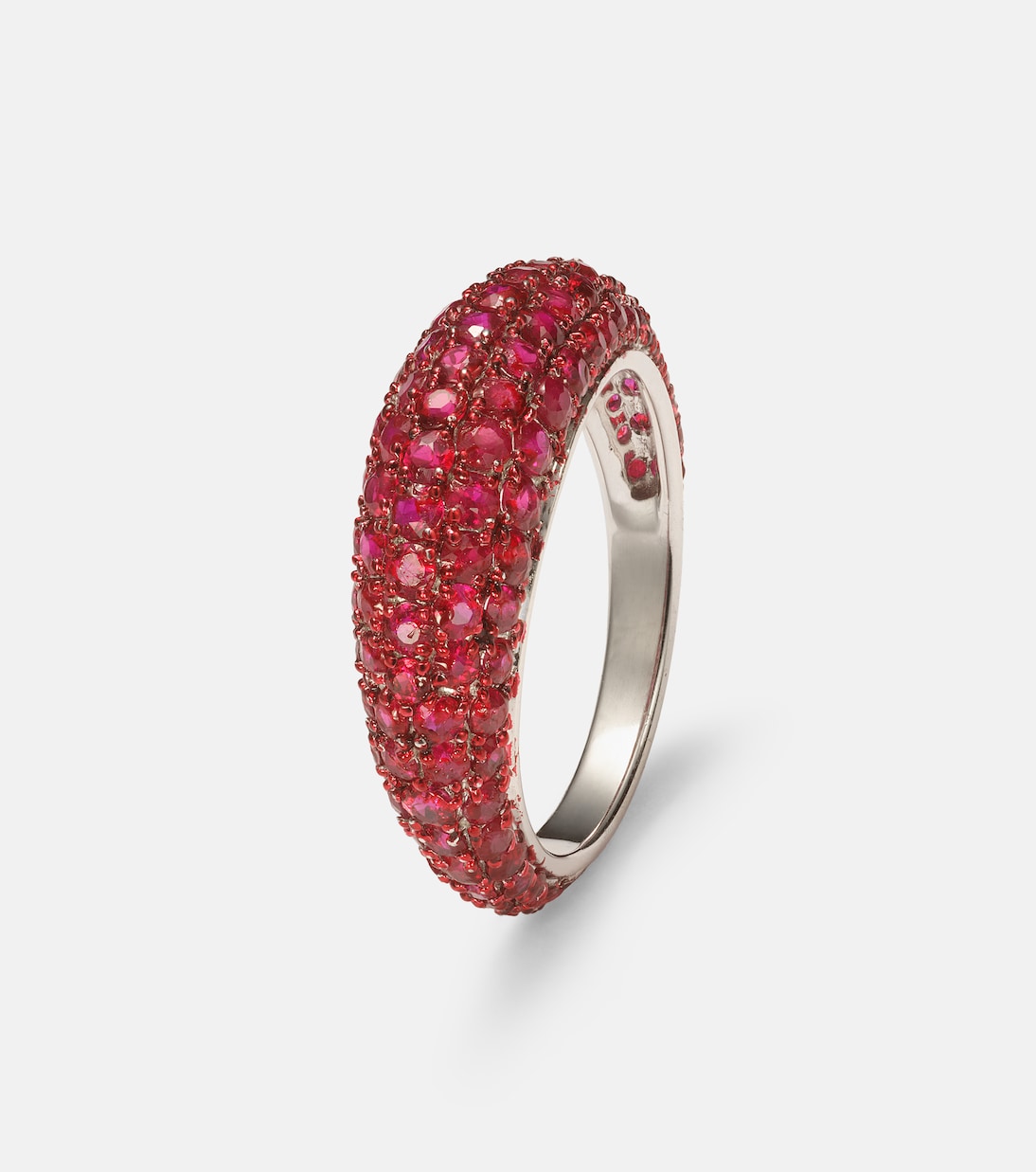 Anello in oro bianco 18kt con rubino | Kamyen