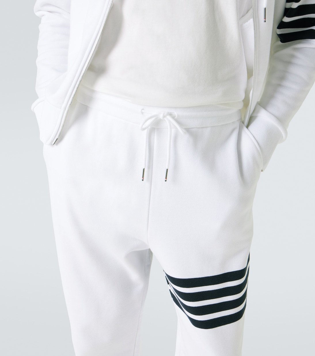 Pantaloni sportivi 4-Bar in jersey di cotone | Thom Browne