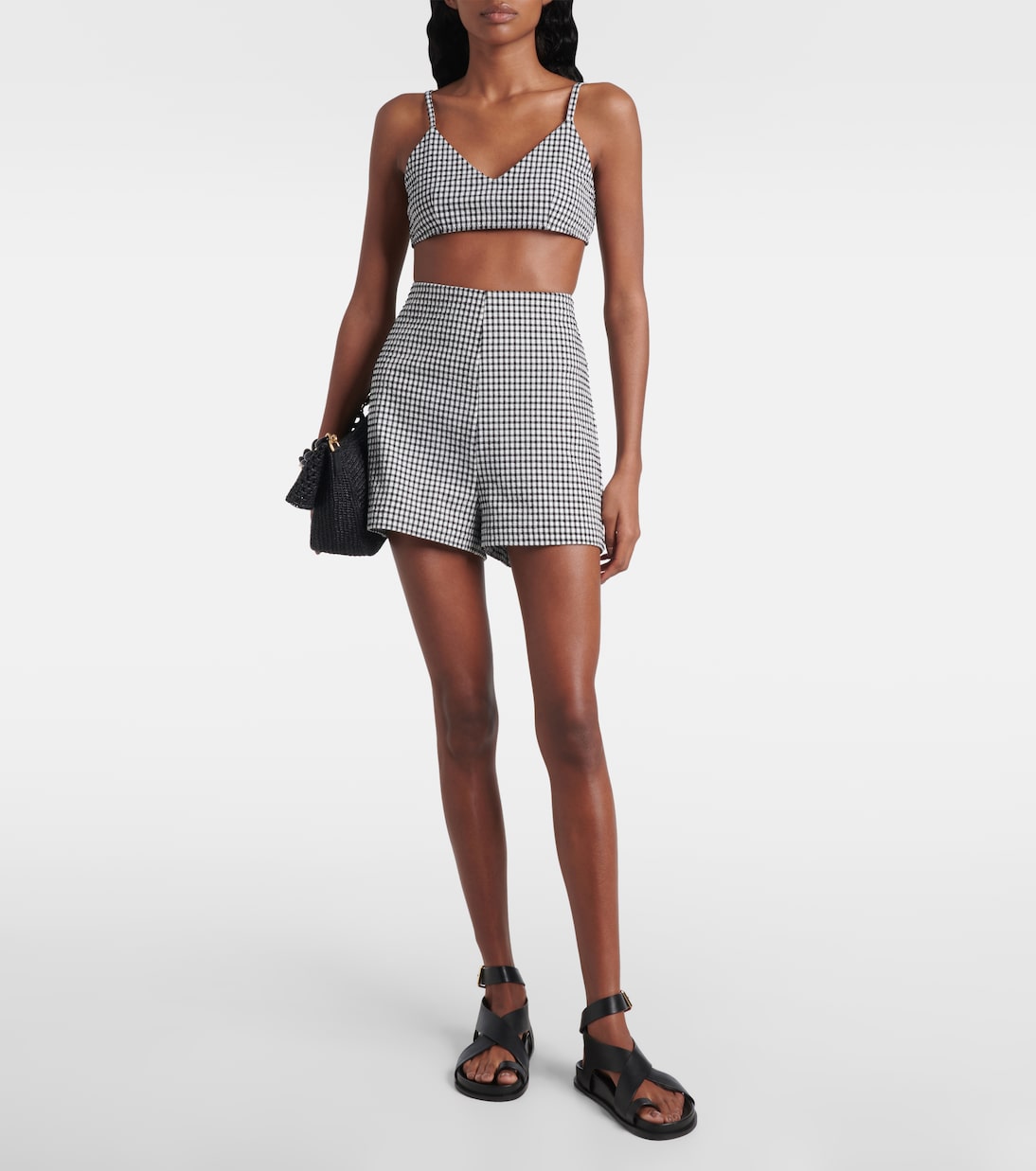 Shorts a vita alta a quadretti | Róhe