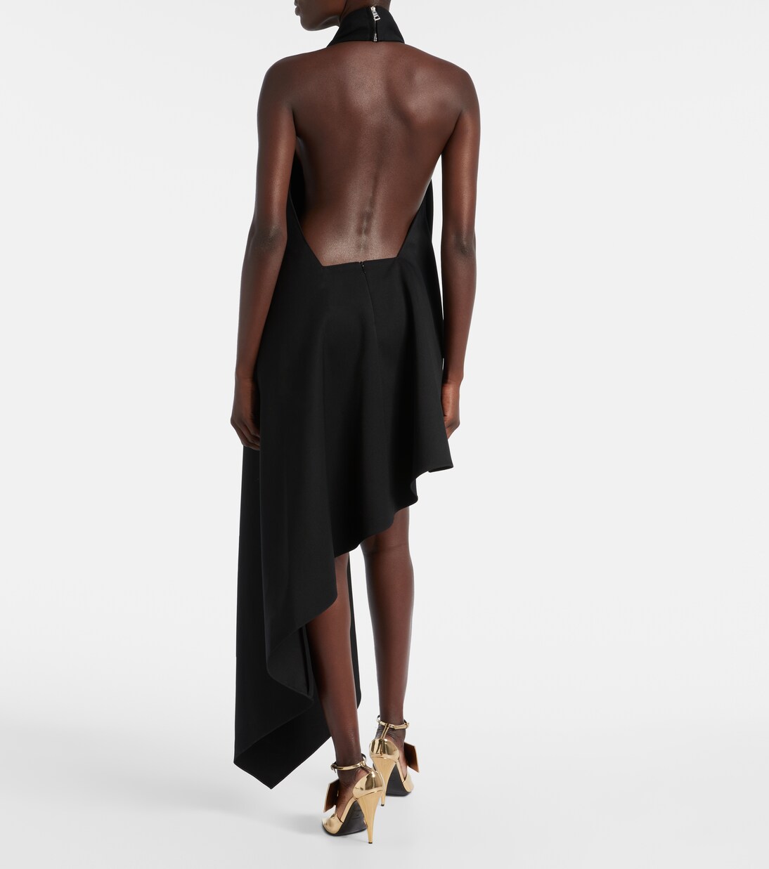 Asymmetric draped wool cocktail dress | Givenchy