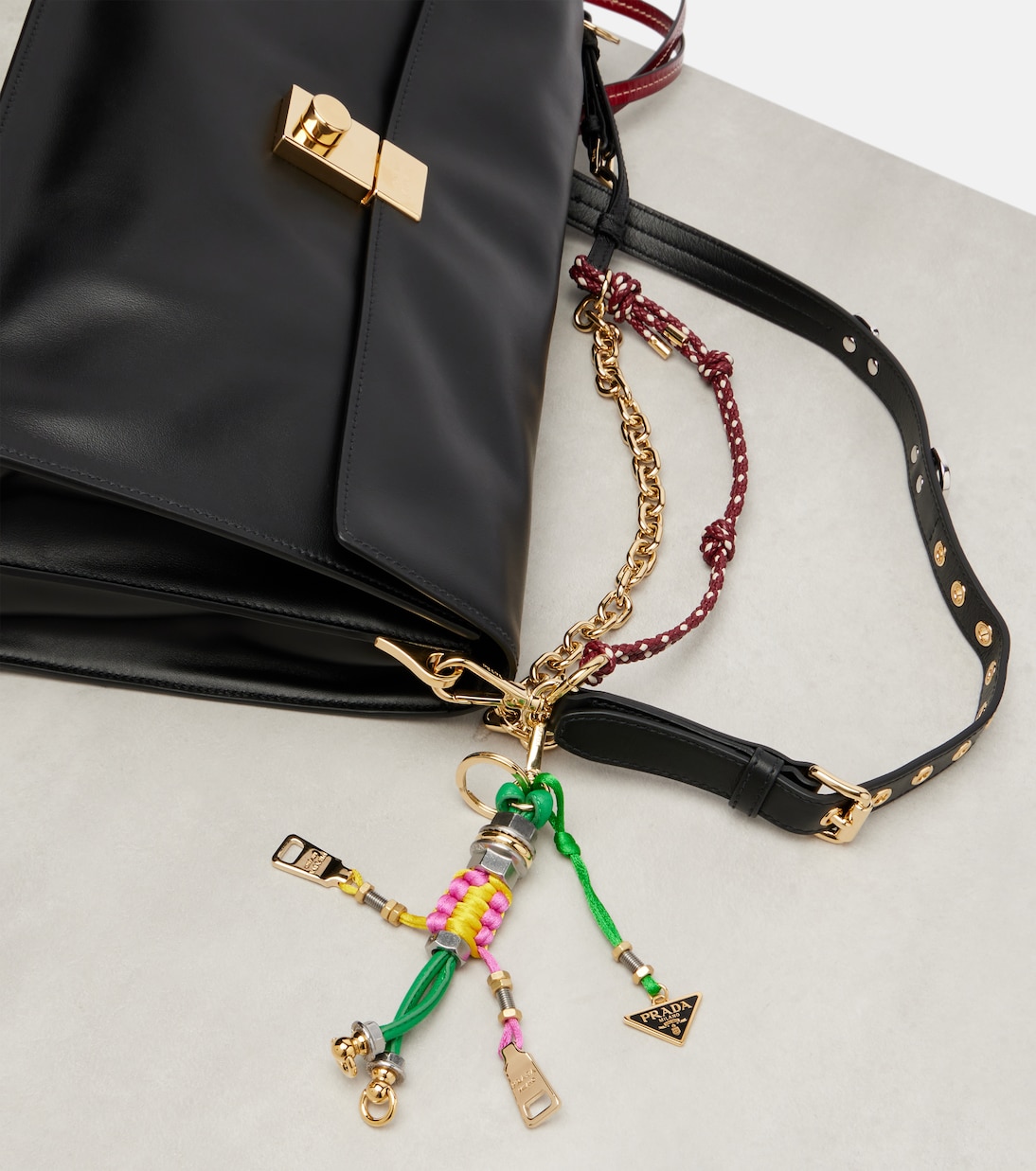 Soft Sound Large leather shoulder bag | Prada