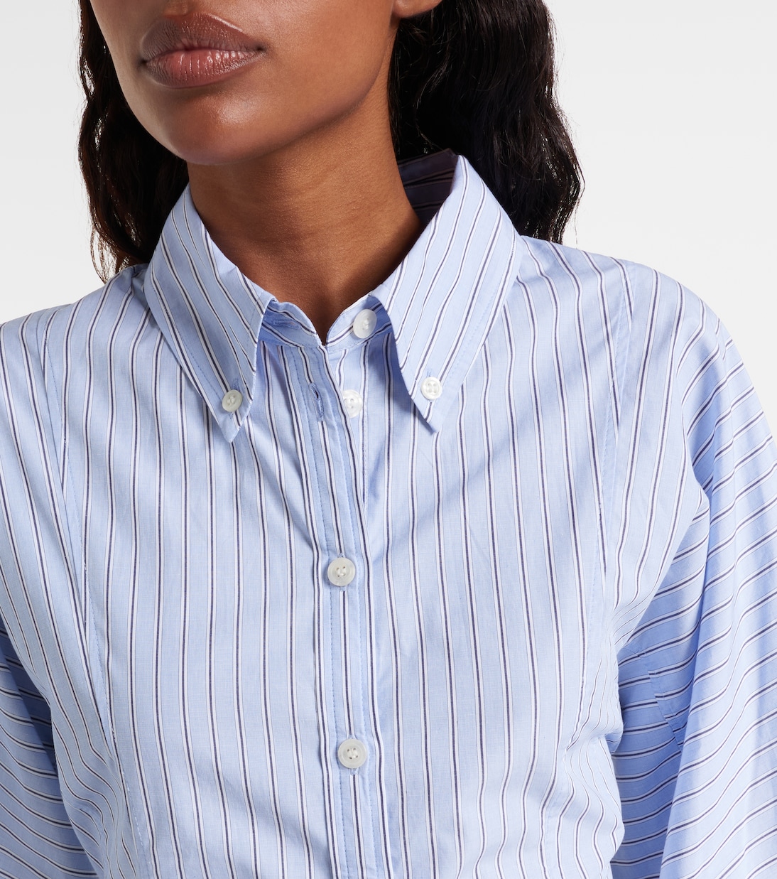 Striped cotton shirt dress | Ganni
