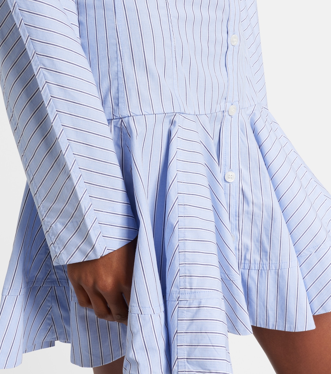 Striped cotton shirt dress | Ganni