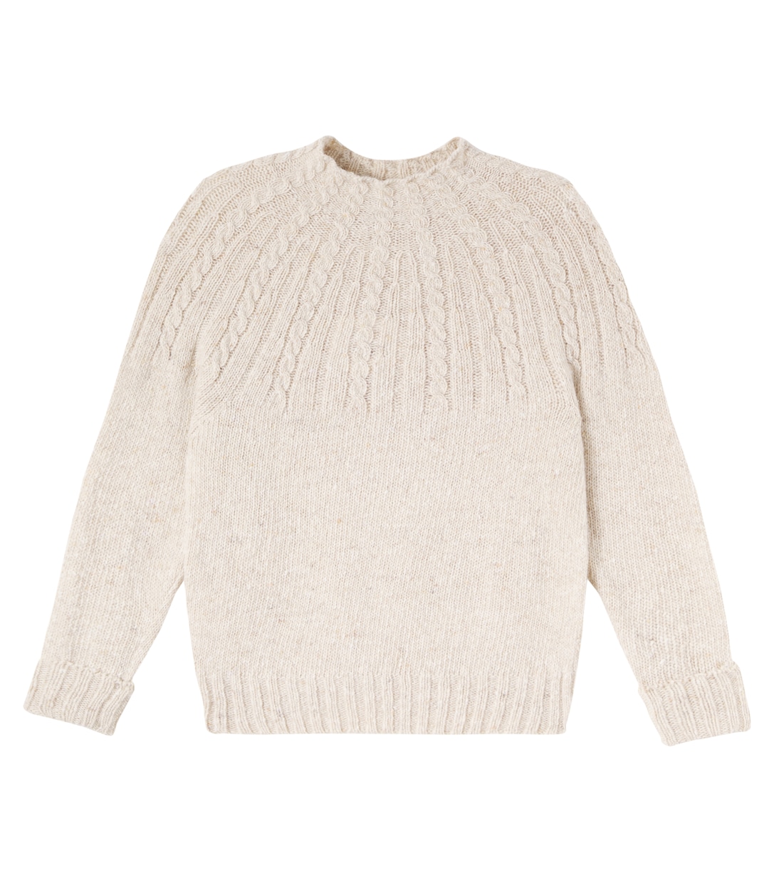 Cable-knit wool-blend sweater | Cozmo
