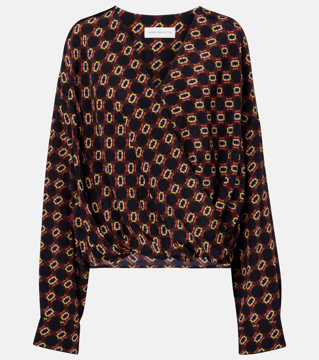 Bedruckte Bluse aus Seide | Dries Van Noten
