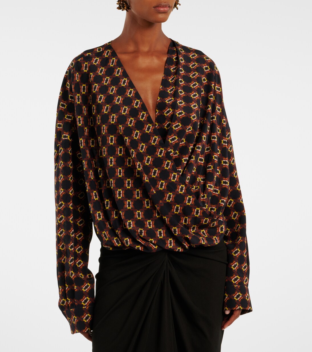 Bedruckte Bluse aus Seide | Dries Van Noten