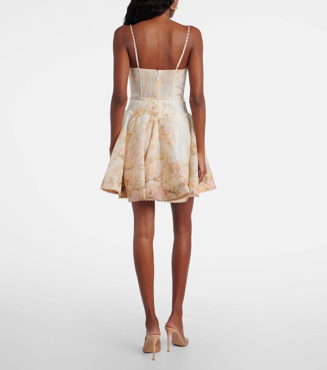Memento floral linen and silk minidress | Zimmermann