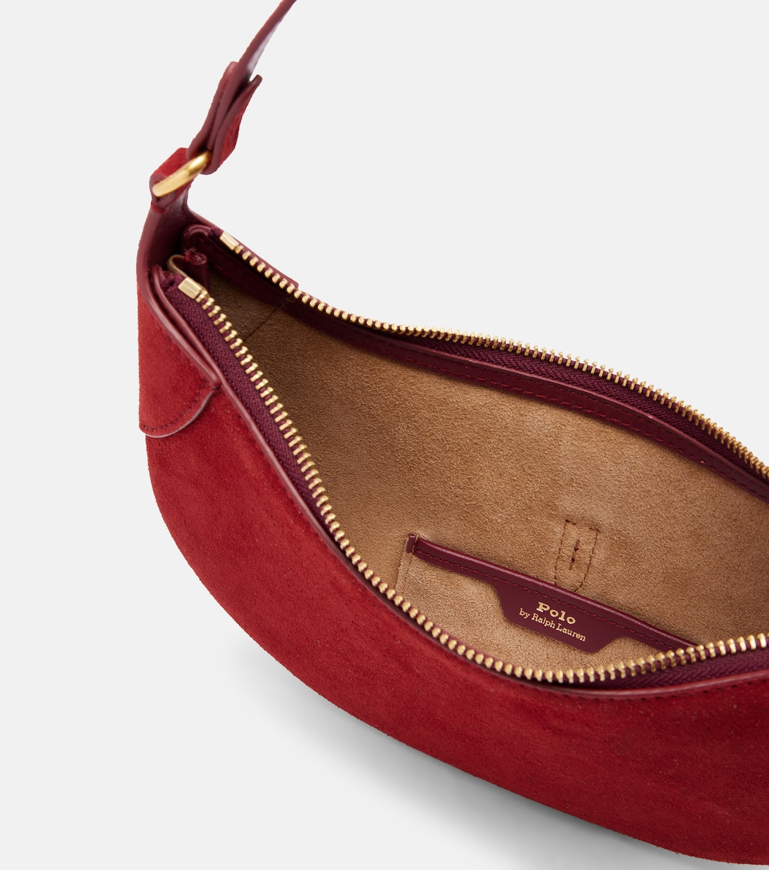 Borsa a spalla Polo ID Mini in suede | Polo Ralph Lauren