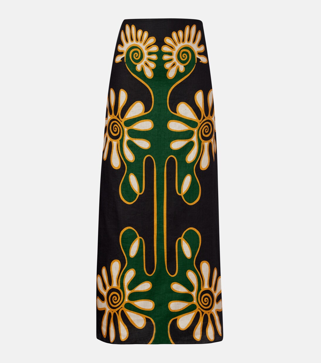 Celina printed linen midi skirt | Cala de la Cruz