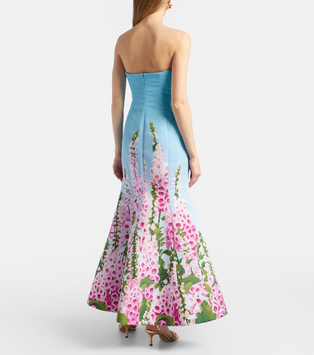 Floral printed bustier gown | Oscar de la Renta