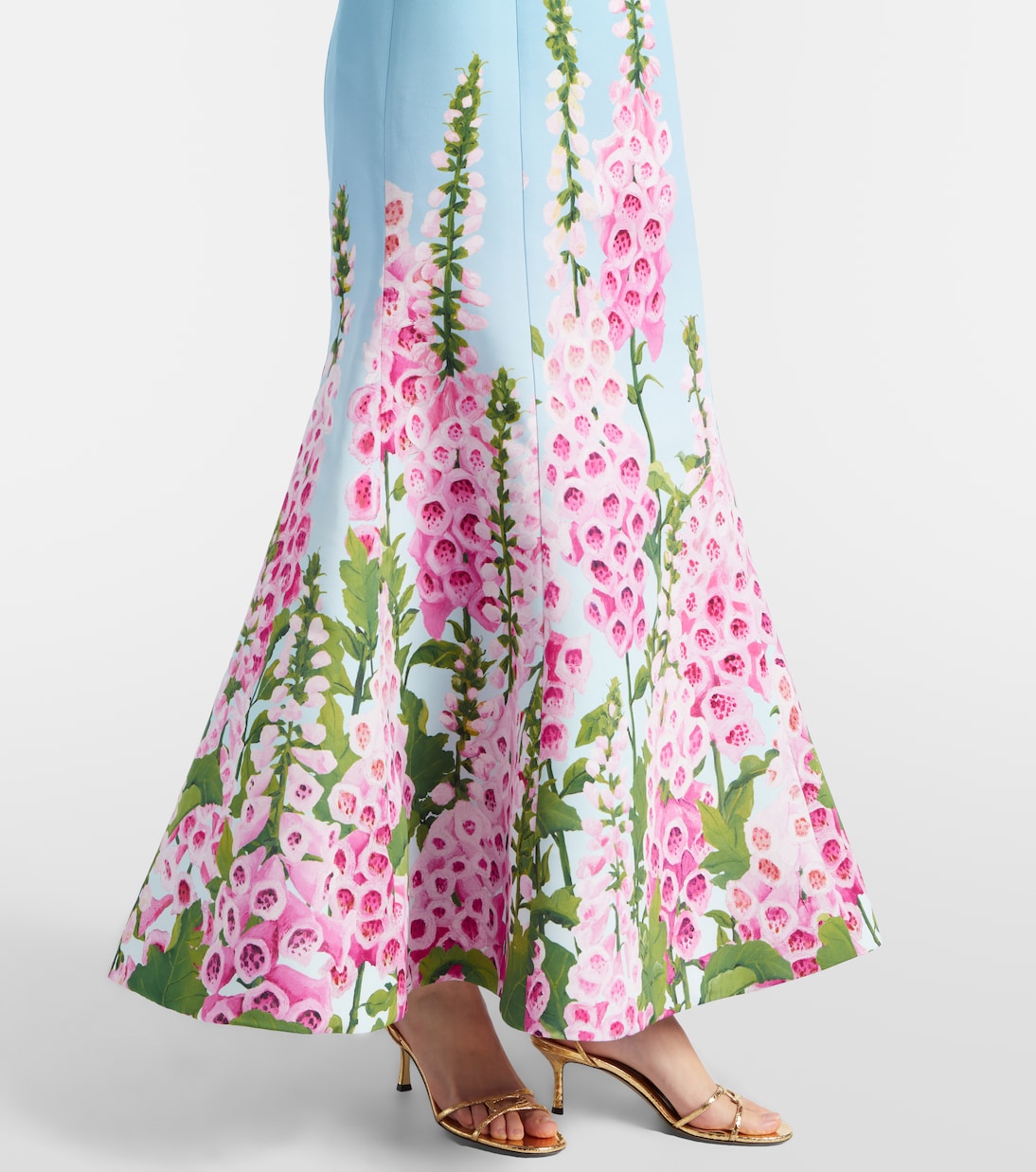 Floral printed bustier gown | Oscar de la Renta