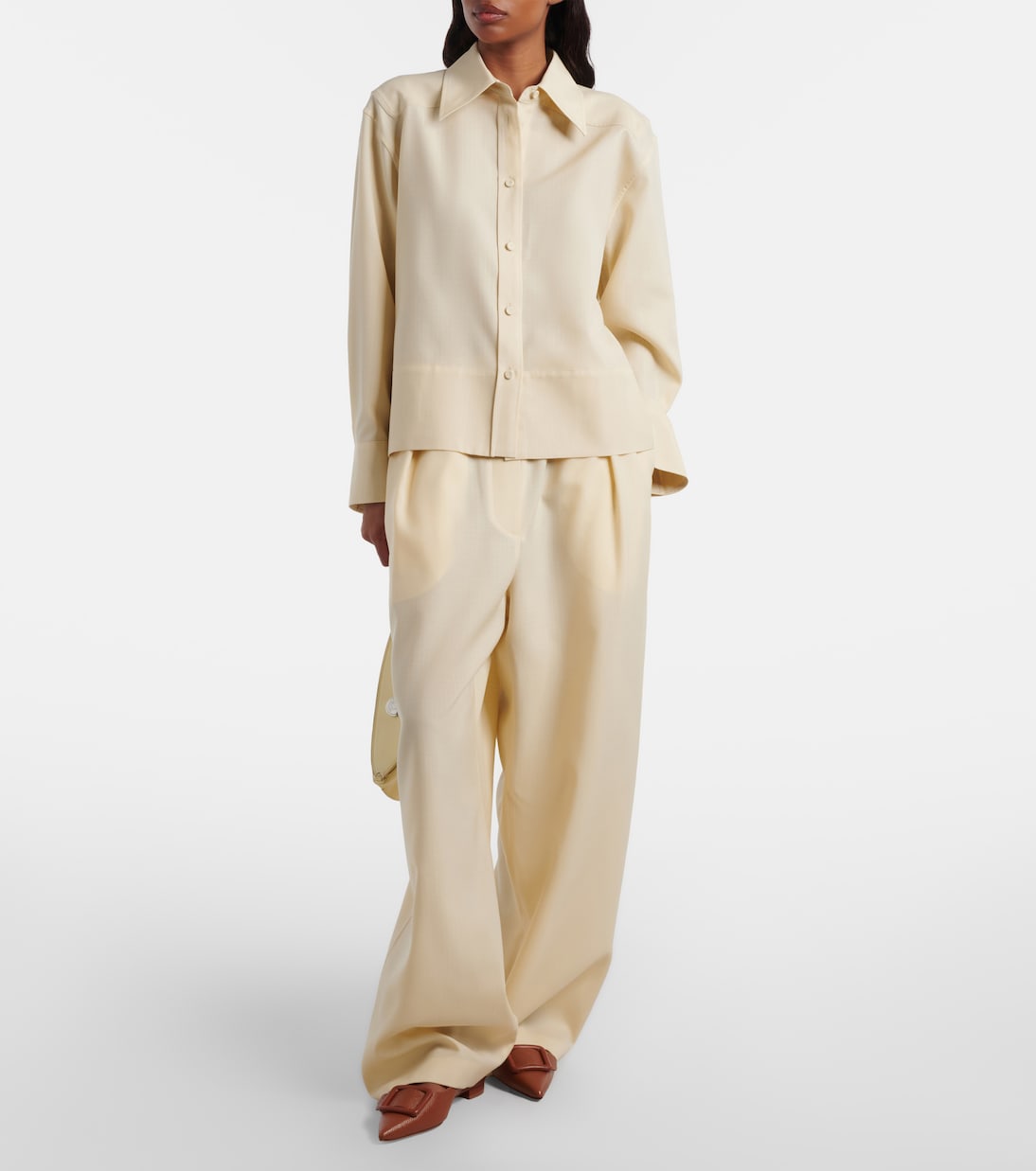 Maylura 크로코 이펙트 레더 슬링백 플랫 슈즈 | Manolo Blahnik