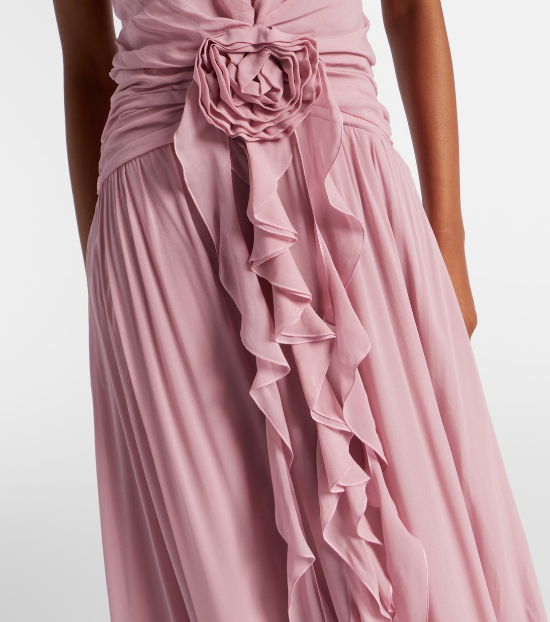 Ruffled georgette gown | Blumarine