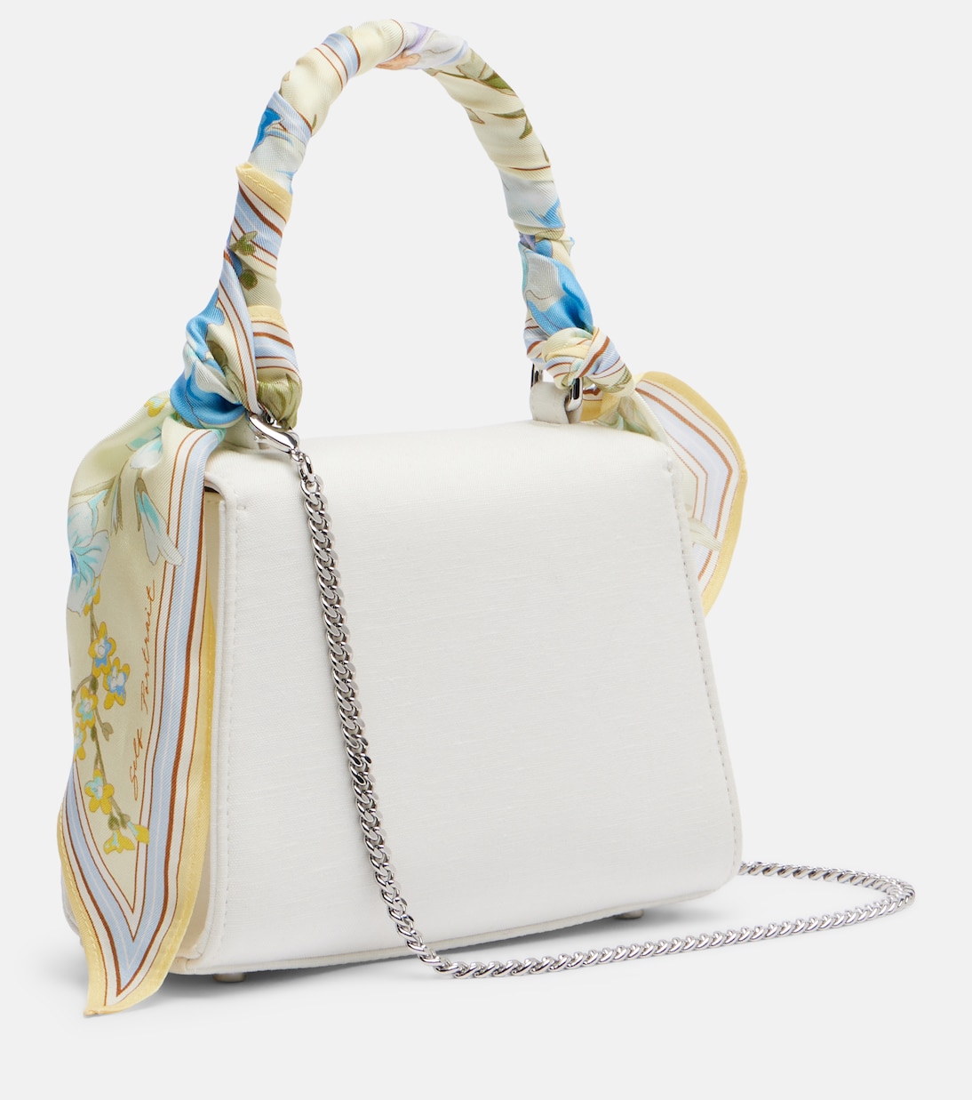 Bow embroidered top-handle bag | Self-Portrait