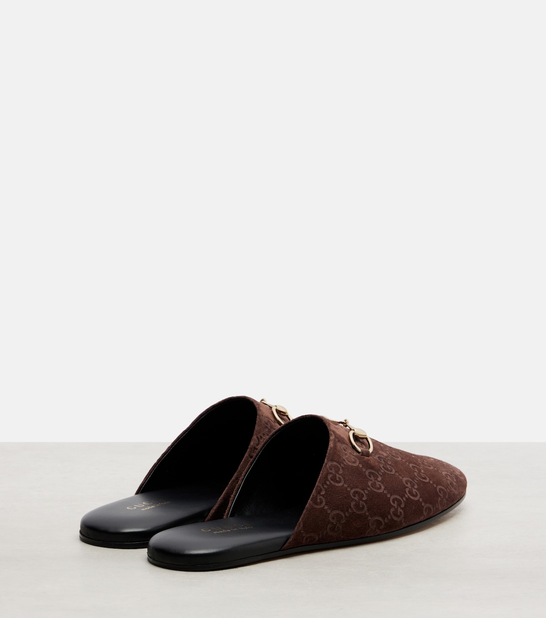 Mules Horsebit in suede GG | Gucci