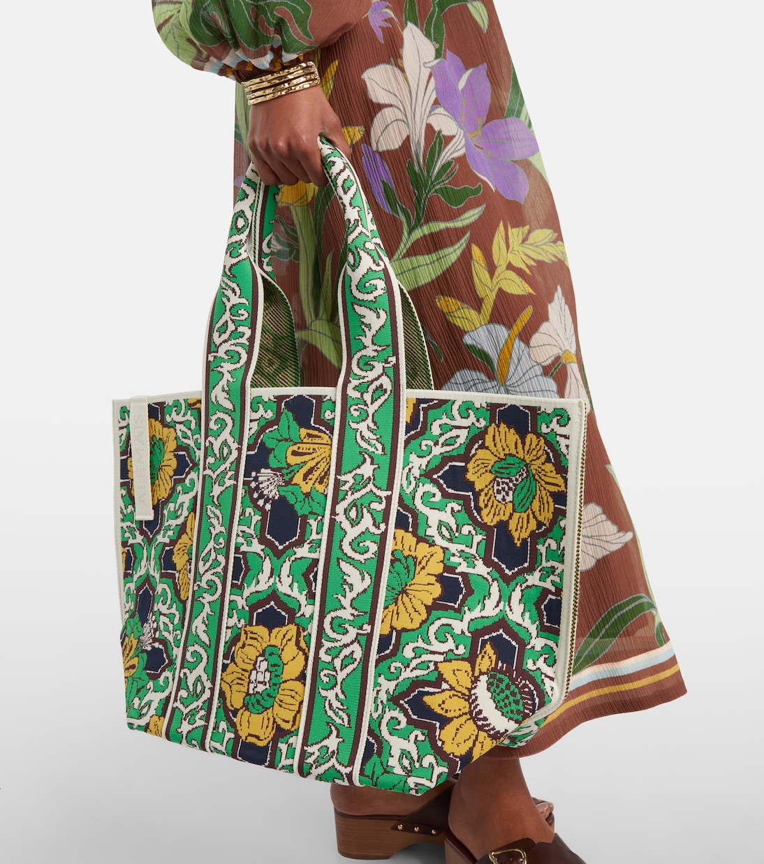 Liana Large jacquard tote bag | Alémais