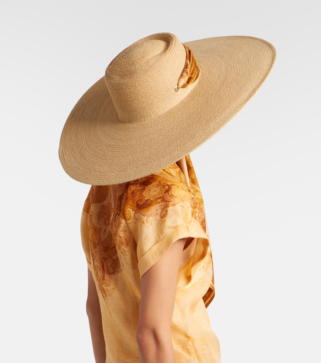 Hut aus Raffiabast mit Seide | Zimmermann