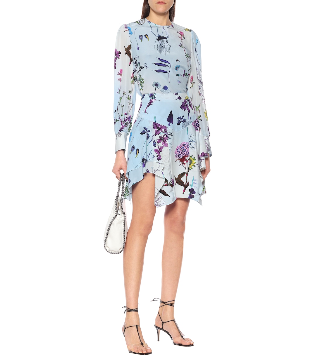 Gonna a stampa in seta | Stella McCartney