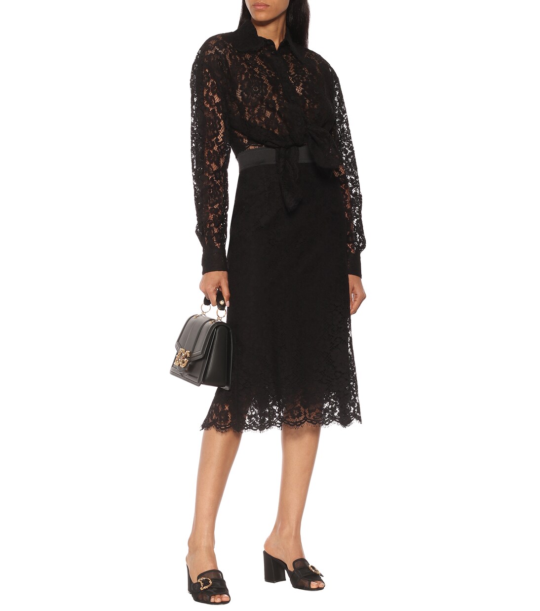 Verzierte Pantoletten aus Mesh | Dolce&Gabbana