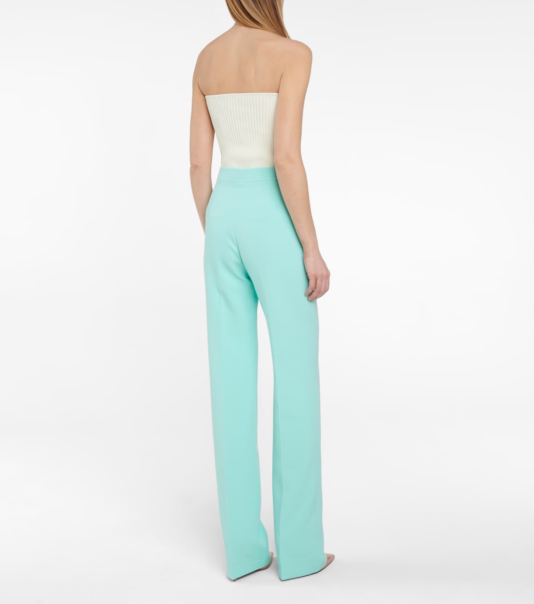 Goldie high-rise crêpe straight pants | Safiyaa
