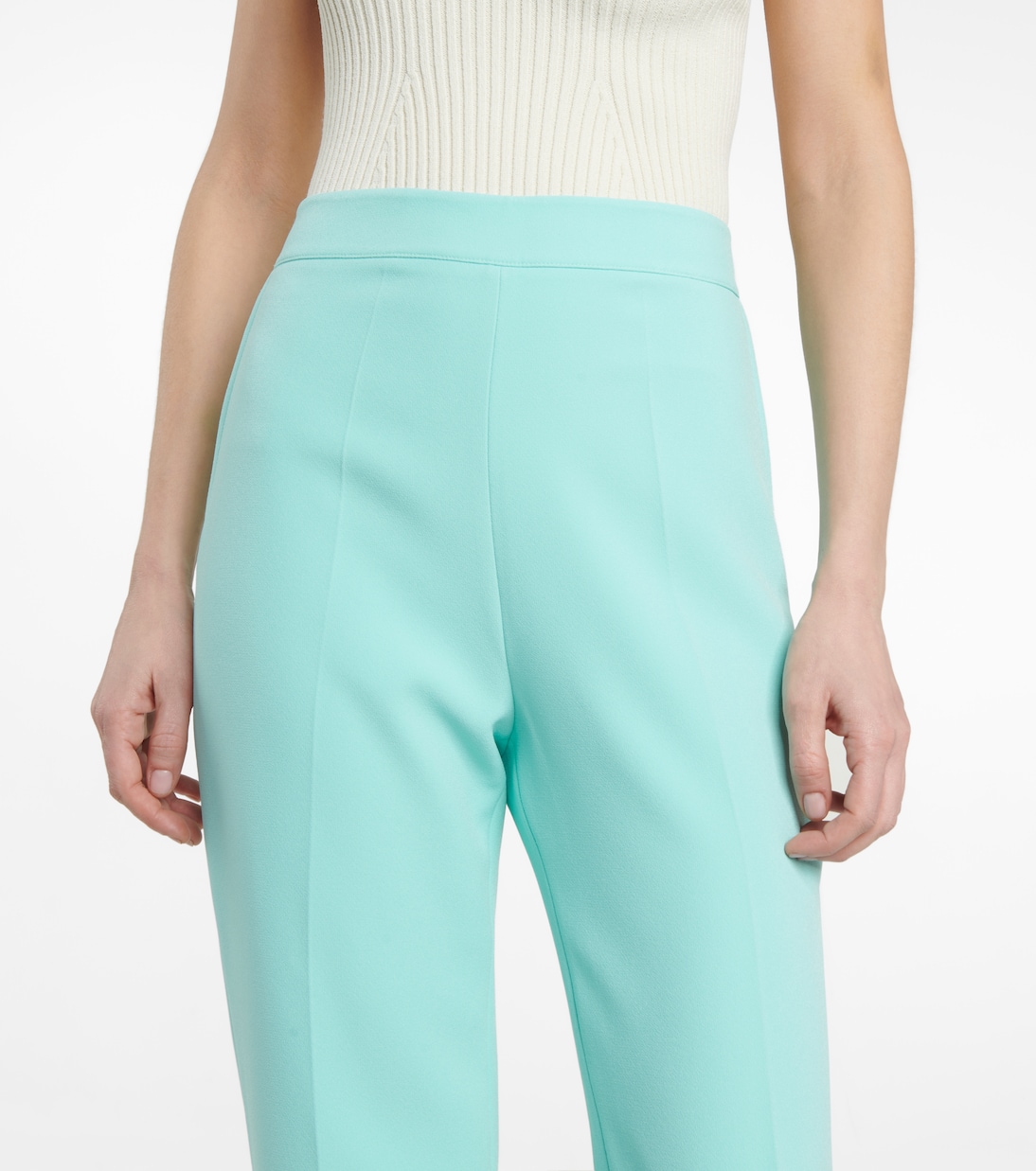 Goldie high-rise crêpe straight pants | Safiyaa
