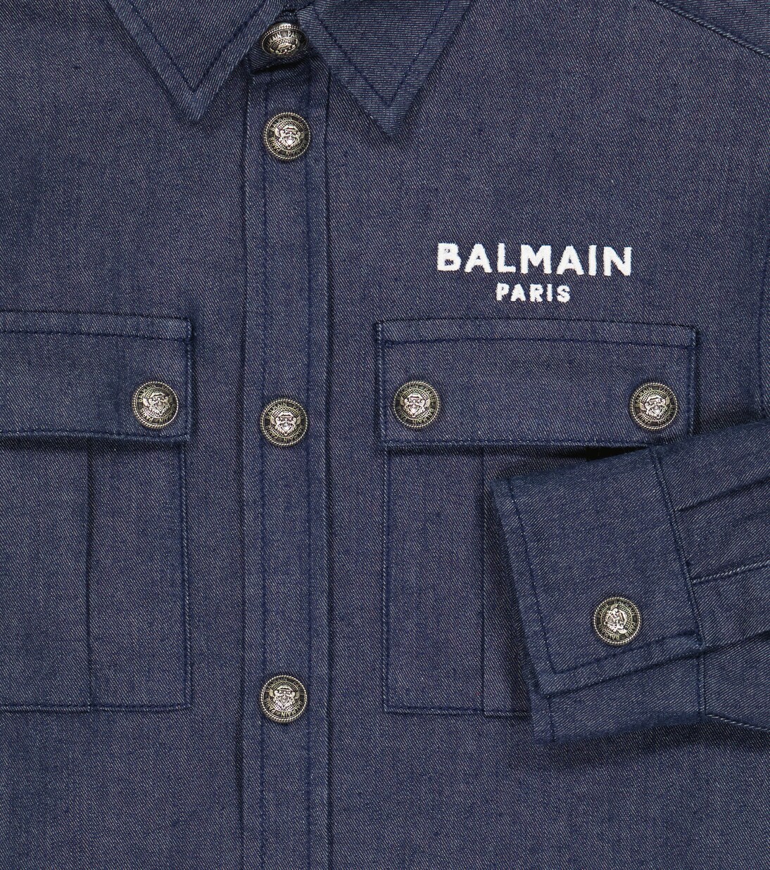 Logo denim shirt | Balmain Kids
