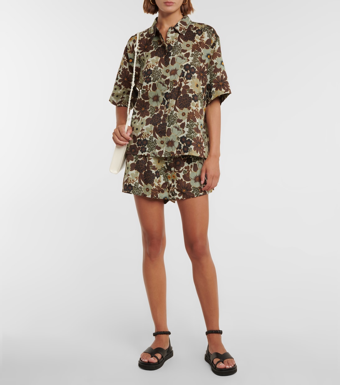 Constantine floral ramie shorts | SIR