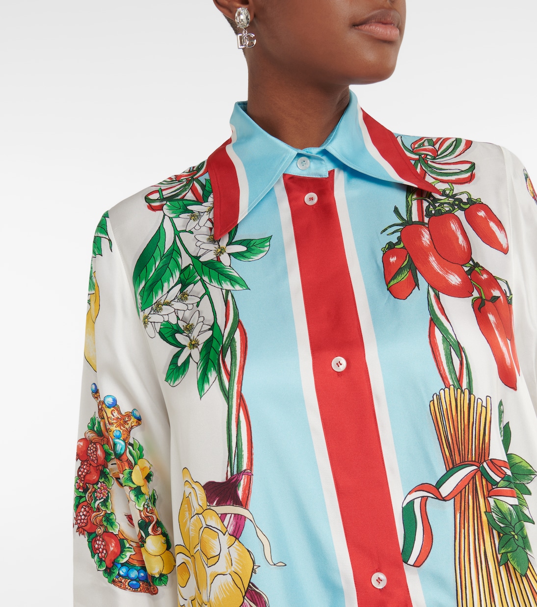 Bedrucktes Maxikleid aus Seiden-Twill | Dolce&Gabbana