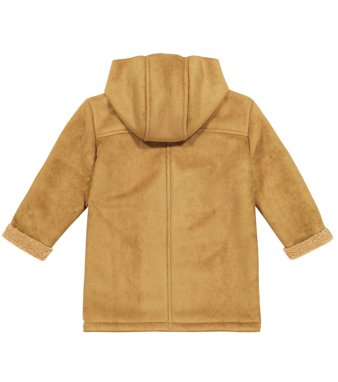 Hooded faux suede coat | Il Gufo