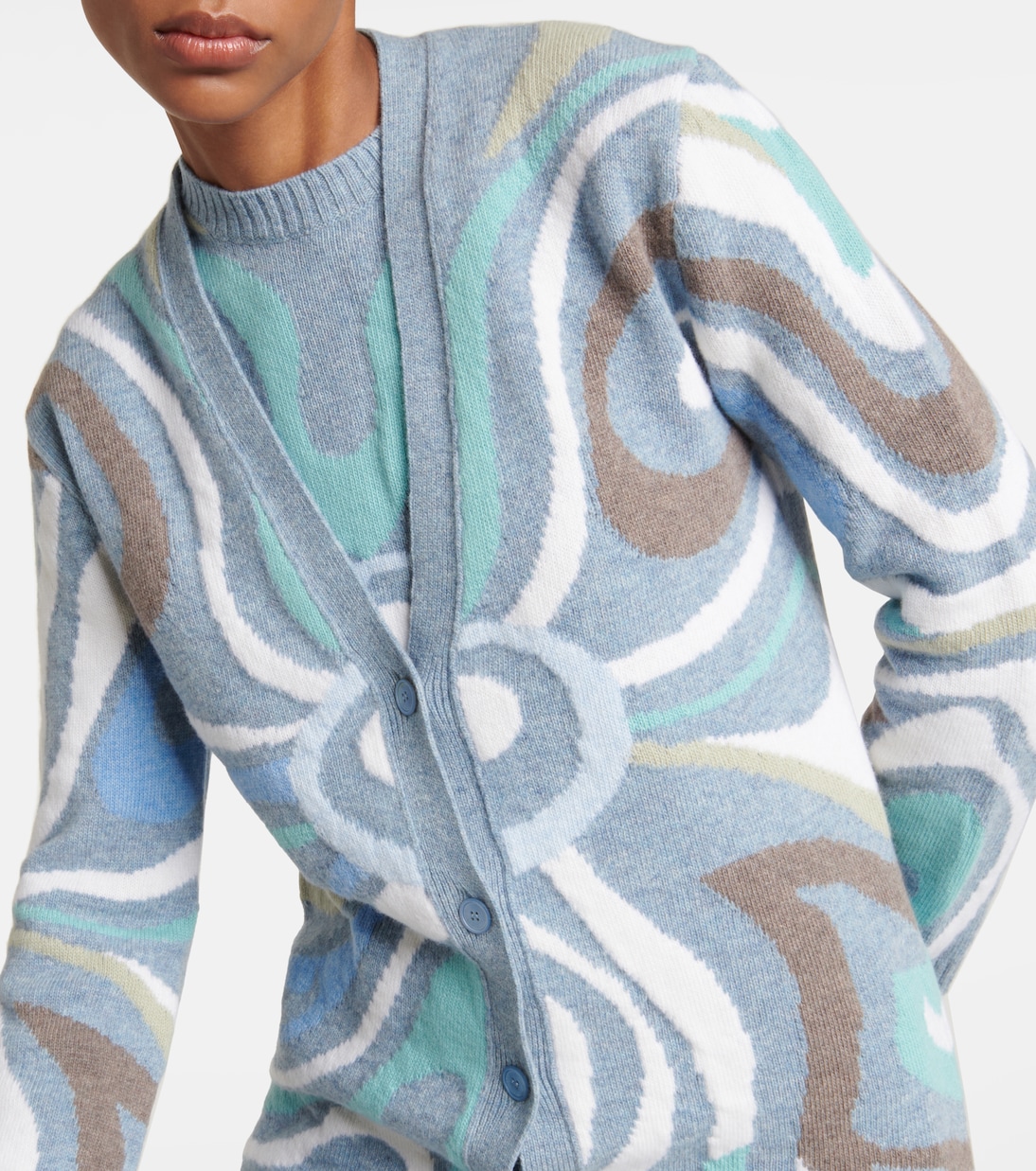 x Fusalp intarsia wool cardigan | Pucci