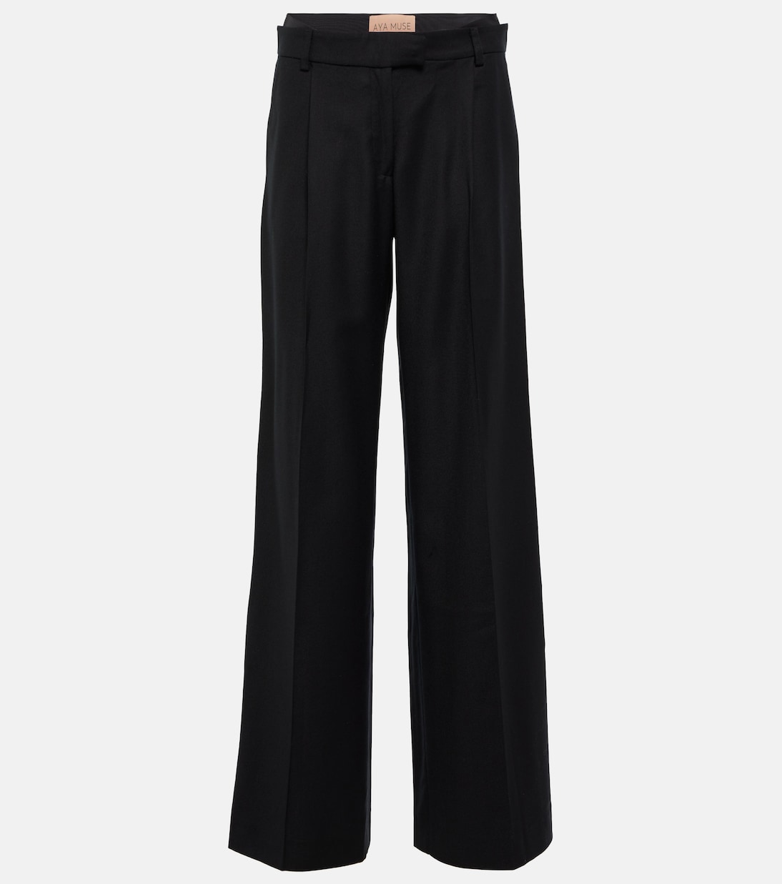 Low-Rise-Hose Conso aus Wolle | Aya Muse