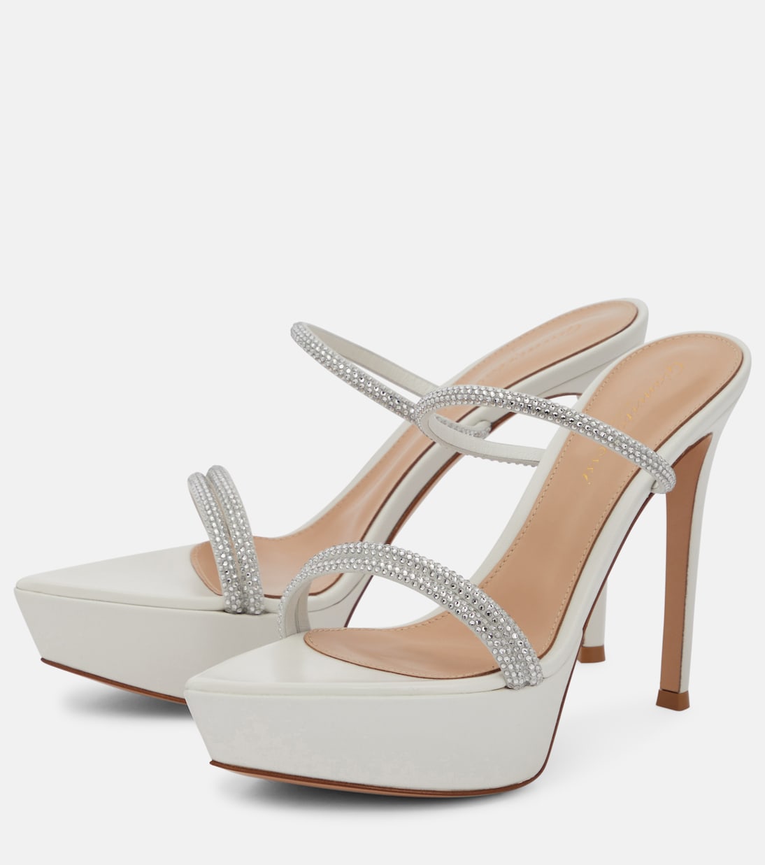 Cannes leather platform sandals | Gianvito Rossi