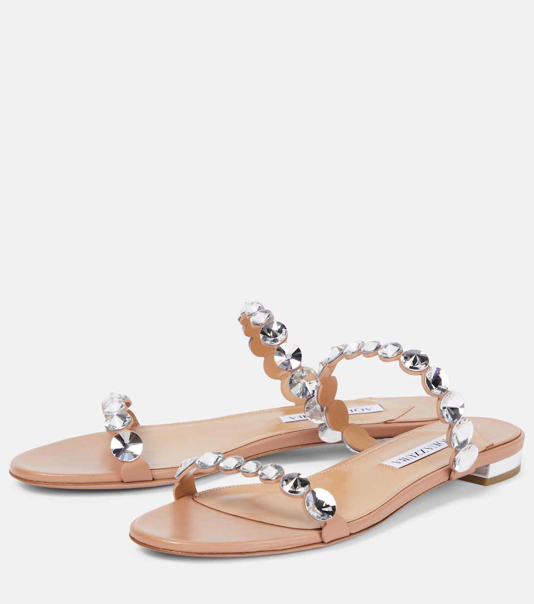 صندل من الجلد مع تزيين Maxi-Tequila | Aquazzura